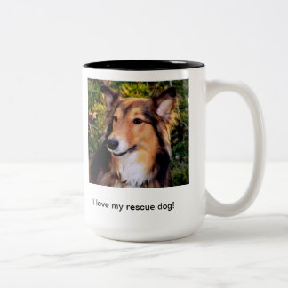 Rettungs-Hund Zweifarbige Tasse