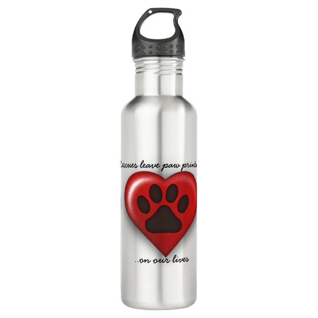 Rettungs-Hundewasser-Flasche Edelstahlflasche (Vorderseite)