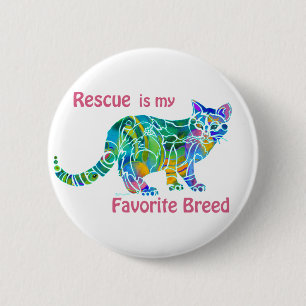 Rettungs-Katzen-buntes Button