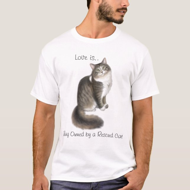 Rettungs-Katzen-Liebe-Shirt T-Shirt (Vorderseite)