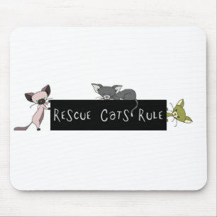 Rettungs-Katzen-Regel! Mousepad