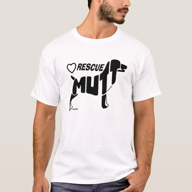 RETTUNGS-KÖTER-SILHOUETTE T-Shirt (Vorderseite)