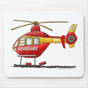 Rettungs-medizinischer Hubschrauber-Krankenwagen Mousepad