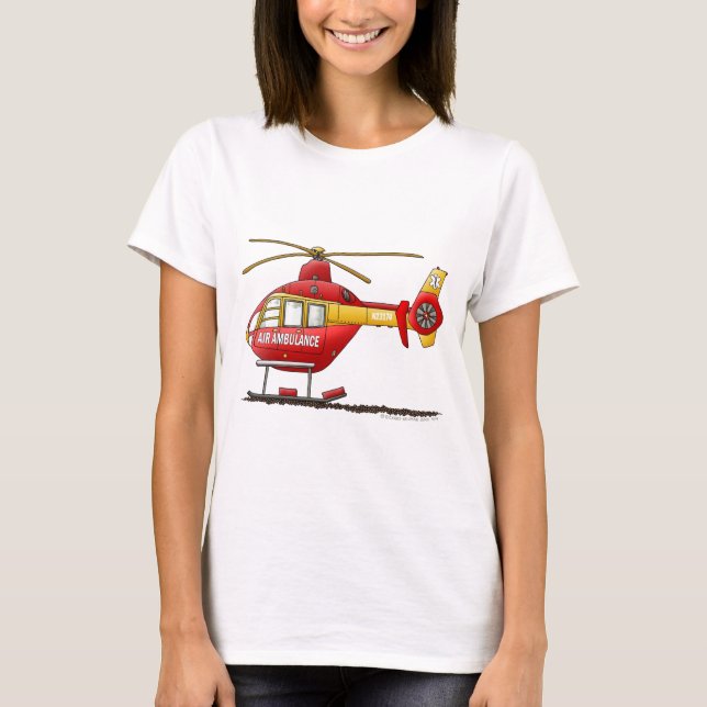 Rettungs-medizinischer Hubschrauber-Krankenwagen T-Shirt (Vorderseite)