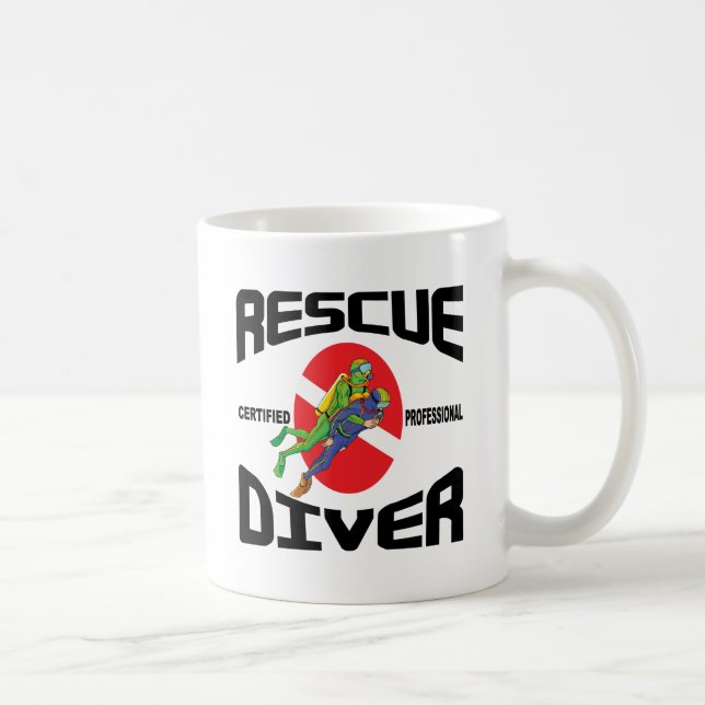 Rettungs-Taucher Kaffeetasse (Rechts)