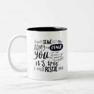 Rettungs-Texte-Tasse Zweifarbige Tasse