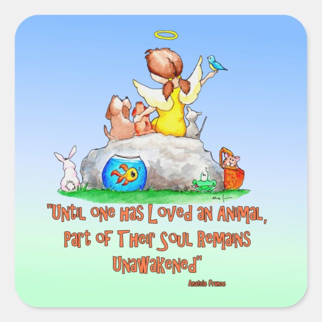 Rettungsankgel Quadratischer Aufkleber (Vorderseite)