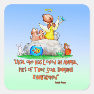 Rettungsankgel Quadratischer Aufkleber