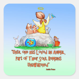 Rettungsankgel Quadratischer Aufkleber