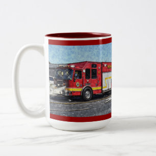 Rettungsfahrzeug Zweifarbige Tasse