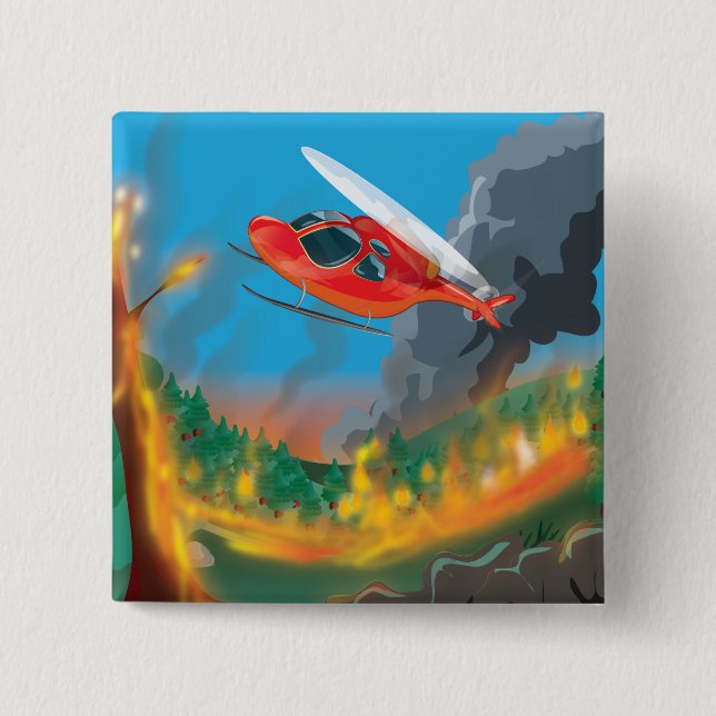 Rettungshubschrauber Button (Vorderseite)