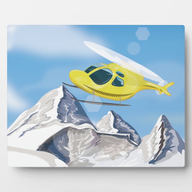 Rettungshubschrauber Fotoplatte (Vorderseite)
