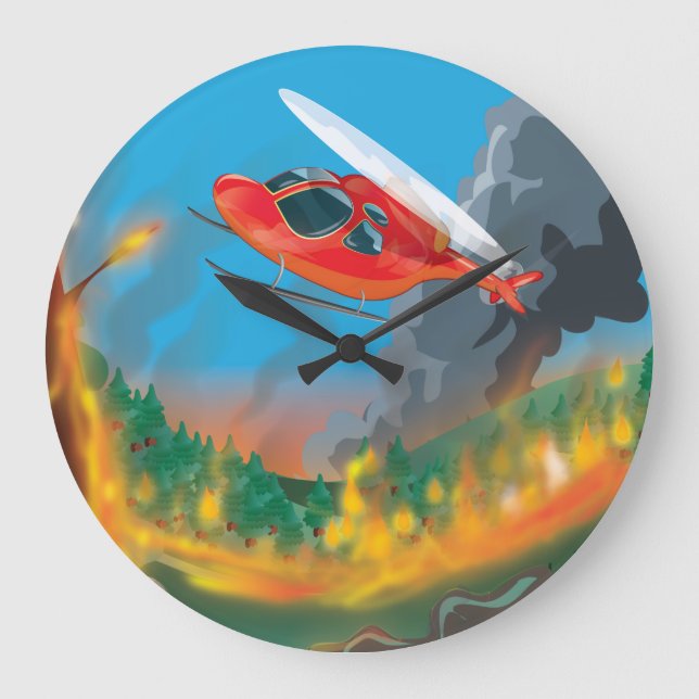 Rettungshubschrauber Große Wanduhr (Vorderseite)
