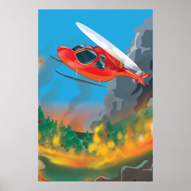 Rettungshubschrauber Poster (Vorne)