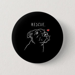 Rettungshund Tbull Zeichnung Rettung Mutti Adoptie Button