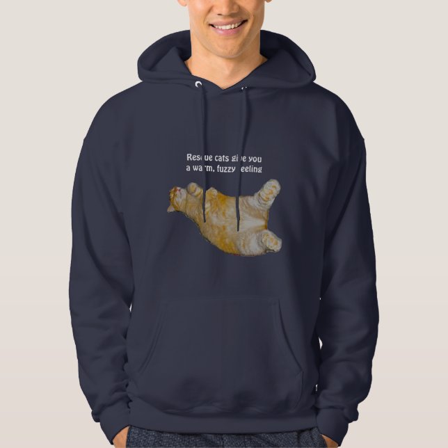 Rettungskatzer geben Ihnen ein warmes, schwammiges Hoodie (Vorderseite)