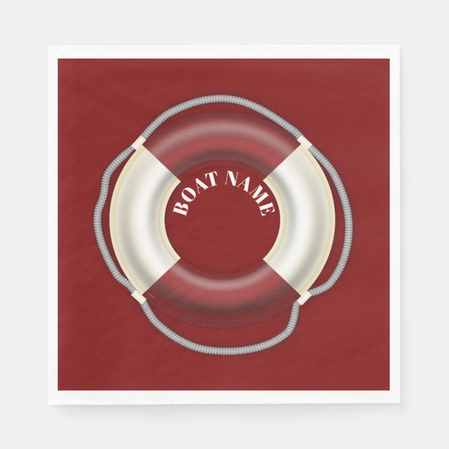 Rettungsring Serviette (Vorderseite)