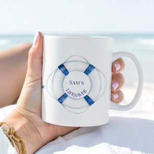 Rettungsring und Anker-Rettungsweste Kaffeetasse