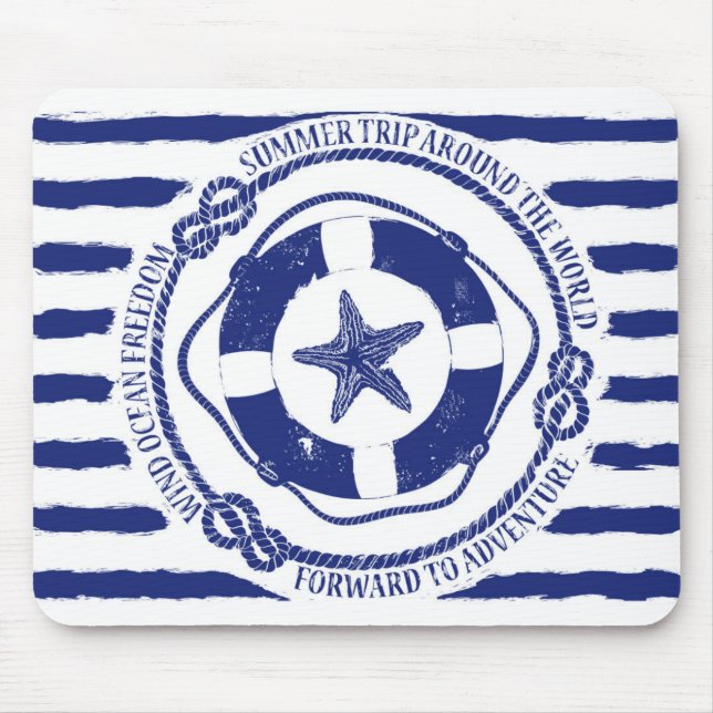 Rettungsring und Seestern Mousepad (Vorne)
