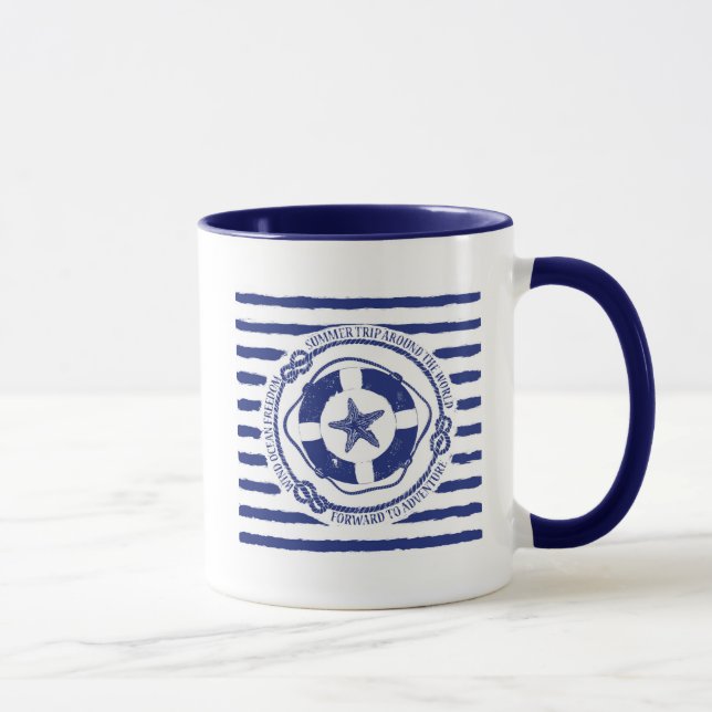 Rettungsring und Seestern Tasse (Rechts)