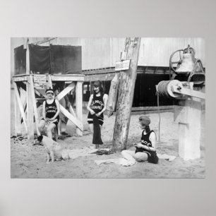 Rettungsschwimmer, Anfang des 19. Jahrhunderts Poster