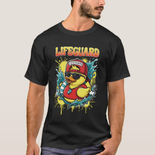 Rettungsschwimmer Gummiente Schwimmbad Strand Somm T-Shirt