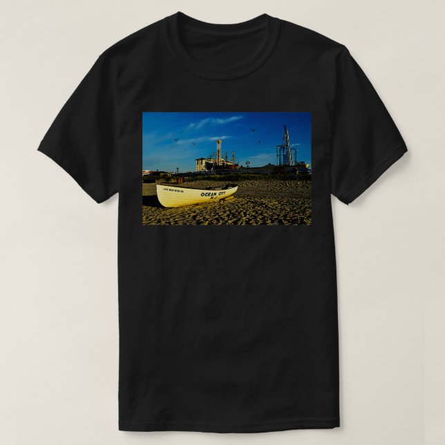 Rettungsschwimmer LIfeboat Ocean City New Jersey T-Shirt (Design vorne)