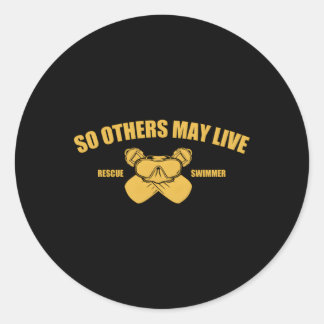 Rettungsschwimmer Runder Aufkleber