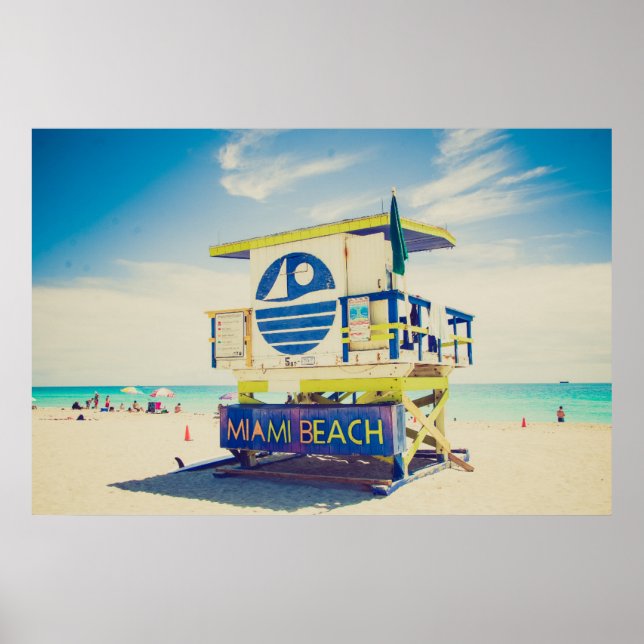 Rettungsschwimmer | South Beach, Miami, Fl. Poster (Vorne)