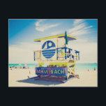 Rettungsschwimmer | South Beach, Miami, Fl. Postkarte<br><div class="desc">Tower,  South Beach,  Miami,  Florida,  USA</div>