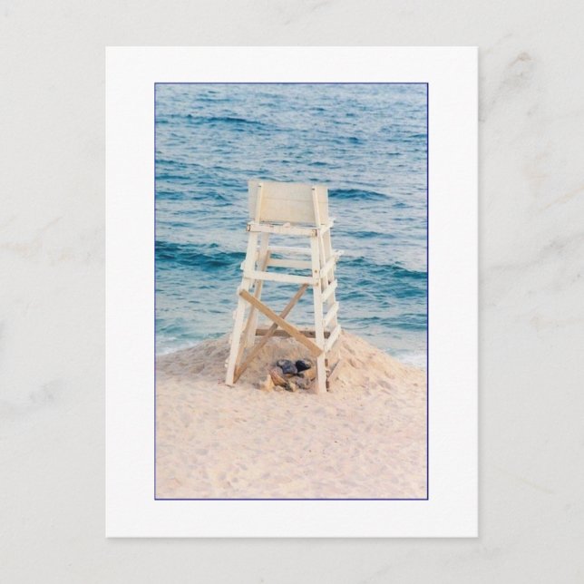 'Rettungsschwimmer-Stand auf Twilight' Postkarte (Vorderseite)