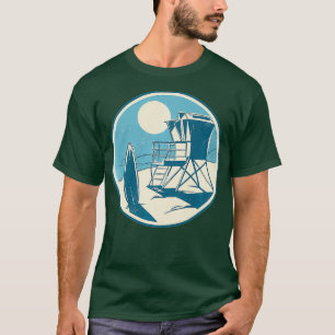 Rettungsschwimmer Stand Surfboard Retro Vibe Surf T-Shirt