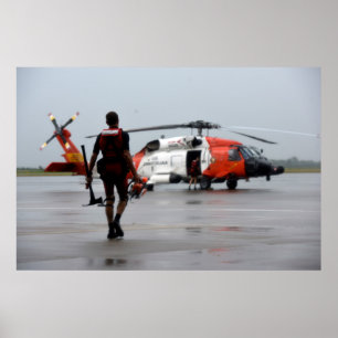 Rettungsschwimmer und MH-60 Jayhawk Poster