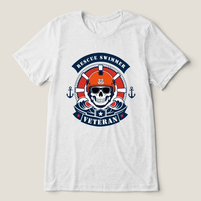 Rettungsschwimmer Veteran Tri-Blend Shirt (Design Vorderseite)