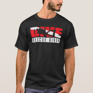 Rettungstaucher Tauche Aquaholic Tauchen Ocea T-Shirt
