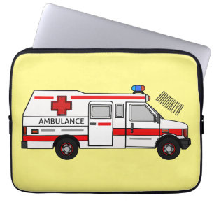 Rettungswagen Cartoon-Illustration Laptopschutzhülle