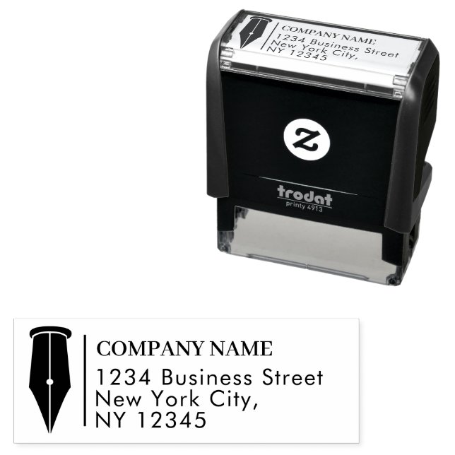 Return Address Business Notary Agent Pen Logo Permastempel (Beispiel)