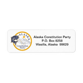 Return Address Label, Alaska Constitution Party