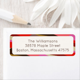 Return Address Modern Geometric Pink Gold Family