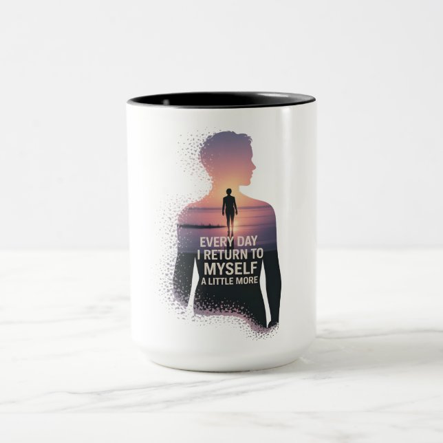 Return to Yourself - Mindful Mental Health Mug Tasse (Zentrum)