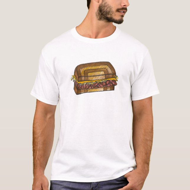 Reuben Sandwich NYC Jewish Deli Corned Beef Food T-Shirt (Vorderseite)