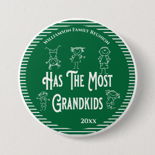 Reunion Grandeltern Award - Most Grand Kids Button