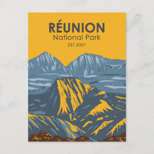 Reunion Nationalpark Vintage-Postkarte Postkarte