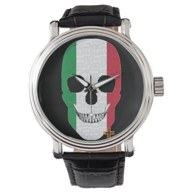 REUNIONES Italia reloj hombre correa cuero Armbanduhr (Vorderseite)