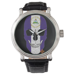 REUNIONES Nicaragua reloj hombre correa cuero Armbanduhr