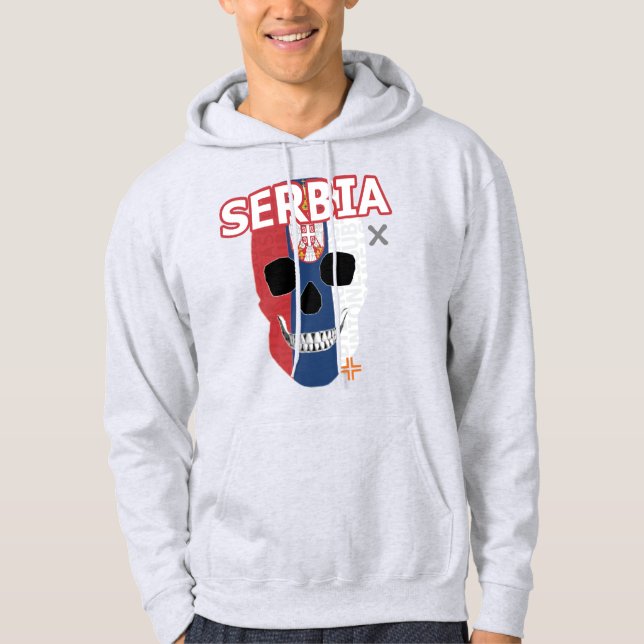 REUNIONES Serbia sudadera con capucha B2 Hoodie (Vorderseite)