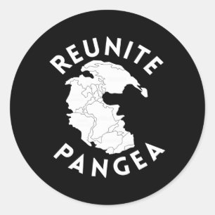 Reunite Pangea Geology Runder Aufkleber