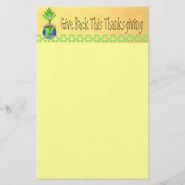 ReUse ReDuce-Recycle Briefpapier (Vorderseite)