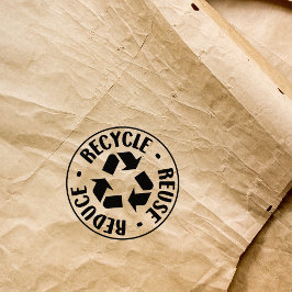 Reuse, Reduce, Recycle, Gummistempel