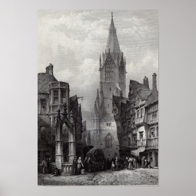 Reutlingen, graviert von J.J. Crew Poster (Vorne)